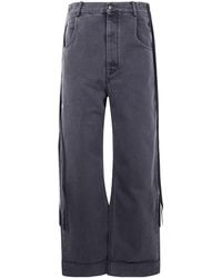 Ann Demeulemeester - Wide-Leg Cotton Jeans - Lyst