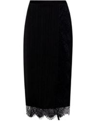 Twinset - Lace-Trim Pleated Midi Skirt - Lyst