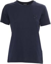 Dondup - Logo Embroidered Crewneck T-Shirt - Lyst