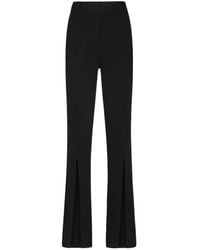 Givenchy - High-Waist Satin-Finish Flared Trousers - Lyst