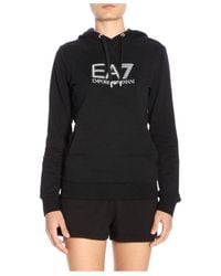 EA7 - Logo Hooded Sweater - Lyst