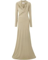 TOVE - Vevina Draped Pleated Jersey Maxi Dress - Lyst