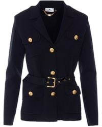 Elisabetta Franchi - Full Milano Stitch Knit Jacket - Lyst