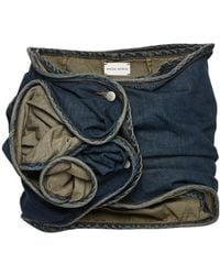 Magda Butrym - Floral Appliqué Denim Mini Skirt - Lyst