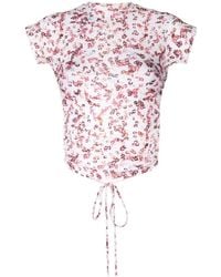Isabel Marant - Floral-Print Open-Back Top - Lyst