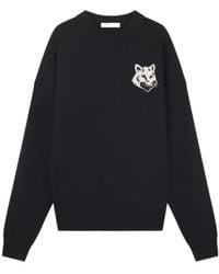 Maison Kitsuné - Maison Kitsuné Fox Intarsia-Knit Crewneck Jumper - Lyst