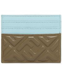 Fendi - Nappa Leather Flat Card Case With Ff Motif - Lyst