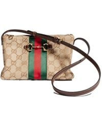 Gucci - Horsebit Web Small Shoulder Bag - Lyst