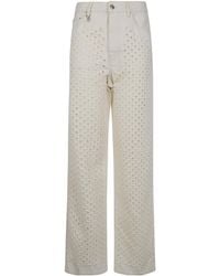 Amiri - Boucle Denim Straight Jeans - Lyst