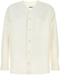 Jil Sander - V-Neck Buttoned Shirt - Lyst
