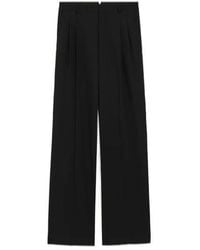 Ami Paris - Low Waist Wide Trousers - Lyst