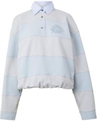 Acne Studios - Striped Faux Two-Piece Collared Top - Lyst