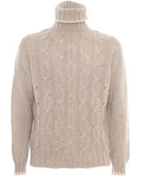 Fedeli - Turtleneck Knitted Jumper - Lyst