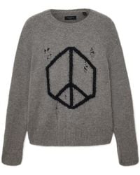 AllSaints - Crew Neck Sweater - Lyst