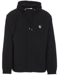 Maison Kitsuné - Maison Kitsuné Fox Head-Patch Zipped Windbreaker - Lyst