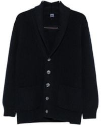 Fedeli - Ribbed-Knit Shawl-Collar Cardigan - Lyst
