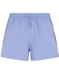Paul Smith - Stripe-Trim Swim Shorts - Lyst