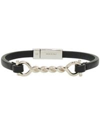 Ferragamo - Gancini Leather Bracelet (18Cm) - Lyst
