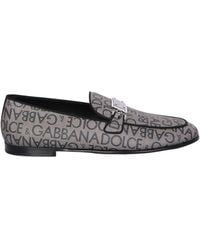 Dolce & Gabbana - Logo Plaque Round-Toe Slippers - Lyst