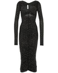 Alex Perry - Crystal-Embellished Cutout Jersey Midi Dress - Lyst