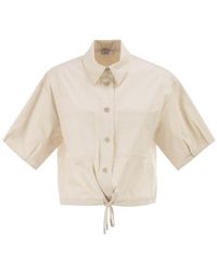 Peserico - Short-Sleeved Button-Up Shirt - Lyst