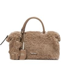 Max Mara - Teddy Charm Logo Printed Tote Bag - Lyst