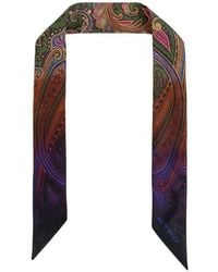 Etro - Silk Twill Paisleyina With Degradé Motif - Lyst
