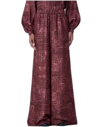 Max Mara - Mxmzirlo Printed Wide-Leg Pants - Lyst