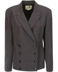 Quira - Belted Wrap Double-Breasted Blazer - Lyst