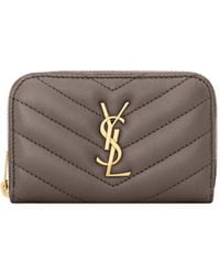 Saint Laurent - Cassandre Matelassé Coin Card Wallet - Lyst