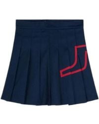 J.Lindeberg - Pleated Midi Skirt - Lyst