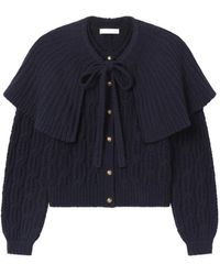 FRAME - The Cape Cable-Knit Cardigan - Lyst