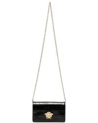 Versace - Mini Medusa '95 Croc-Effect Shoulder Bag - Lyst