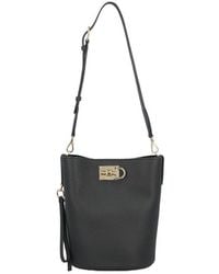 Ferragamo - Studio Slider Clasp Bucket Bag - Lyst