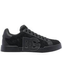 Dolce & Gabbana - Logo Patch Lace-Up Sneakers - Lyst