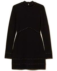 Twinset - Short Knit Dress With Studs - Lyst