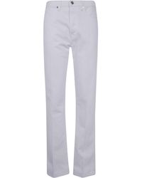 FRAME - High-Waisted Straight-Leg Jeans - Lyst