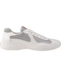 Prada Linea Rossa - Patent Leather And Technical Fabric Prada America's Cup Sneakers - Lyst