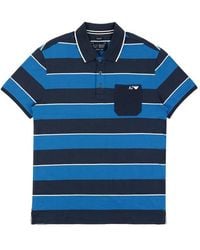 Armani Jeans - Striped Logo Polo Shirt - Lyst