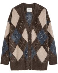 Lisa Yang - Elaria Argyle Brushed Cashmere Cardigan - Lyst