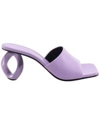 JW Anderson - Logo Square-Toed High-Heeled Sandals - Lyst