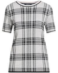 Max Mara - Plaid Shortsleeve Knit Top - Lyst