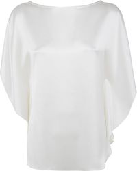 Gianluca Capannolo - Boat-Neck Satin Blouse - Lyst