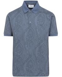 Etro - Paisley Printed Short-Sleeved Polo Shirt - Lyst