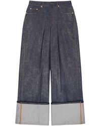 Givenchy - Cuffed Hem Wide-Leg Jeans - Lyst