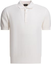 Tom Ford - Short-Sleeved Knitted Polo Shirt - Lyst