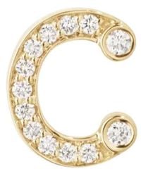 Sophie Bille Brahe - 18Kt Petite C Stud Earring - Lyst
