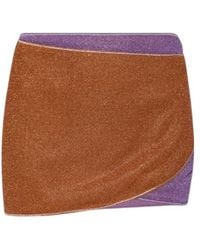 Oséree - Oséree Lurex Wrap Wrap Mini Beach Skirt - Lyst