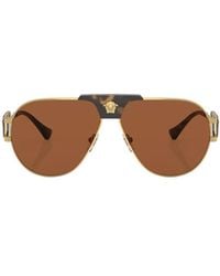 Versace - Eyewear Aviator Frame Sunglasses - Lyst