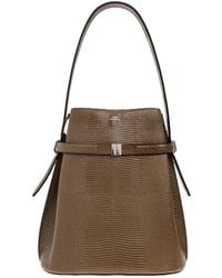 TOTEME - Totême Belted Embossed Bucket Bag - Lyst